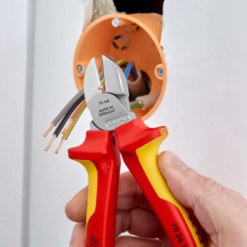 Knipex Diagonal Cutter Insulated Multi-component Grips VDE Chrome-plated 160mm 70 06 160